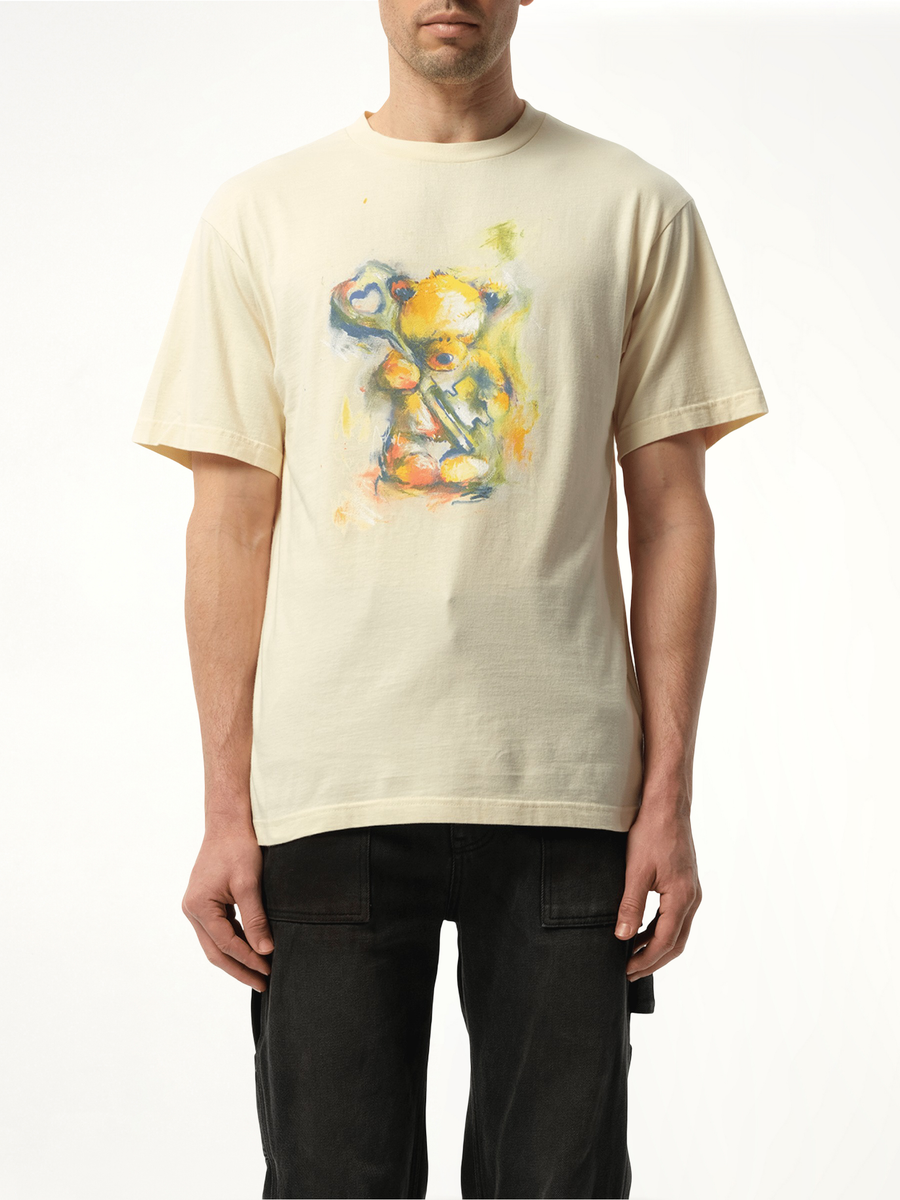 Teddy Bear with Key T-Shirt in Beige