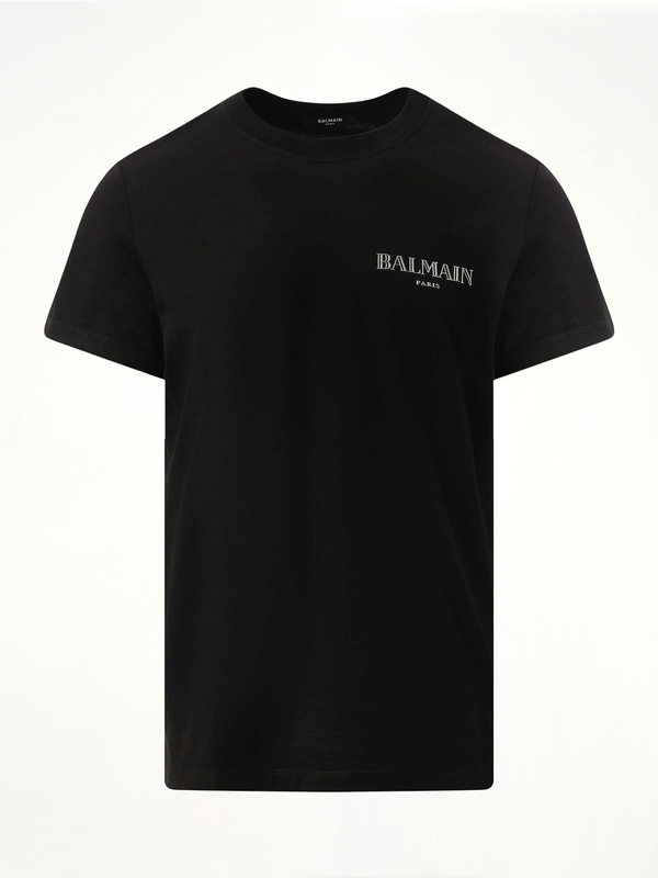 Balmain 黑/银色复古T恤