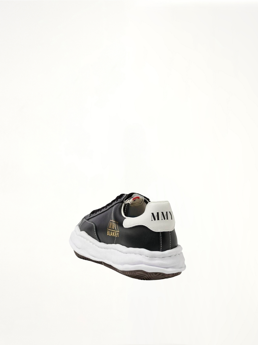 BLAKEY OG Leather Low Top Sneaker in Black Back View | MAISON MIHARA YASUHIRO
