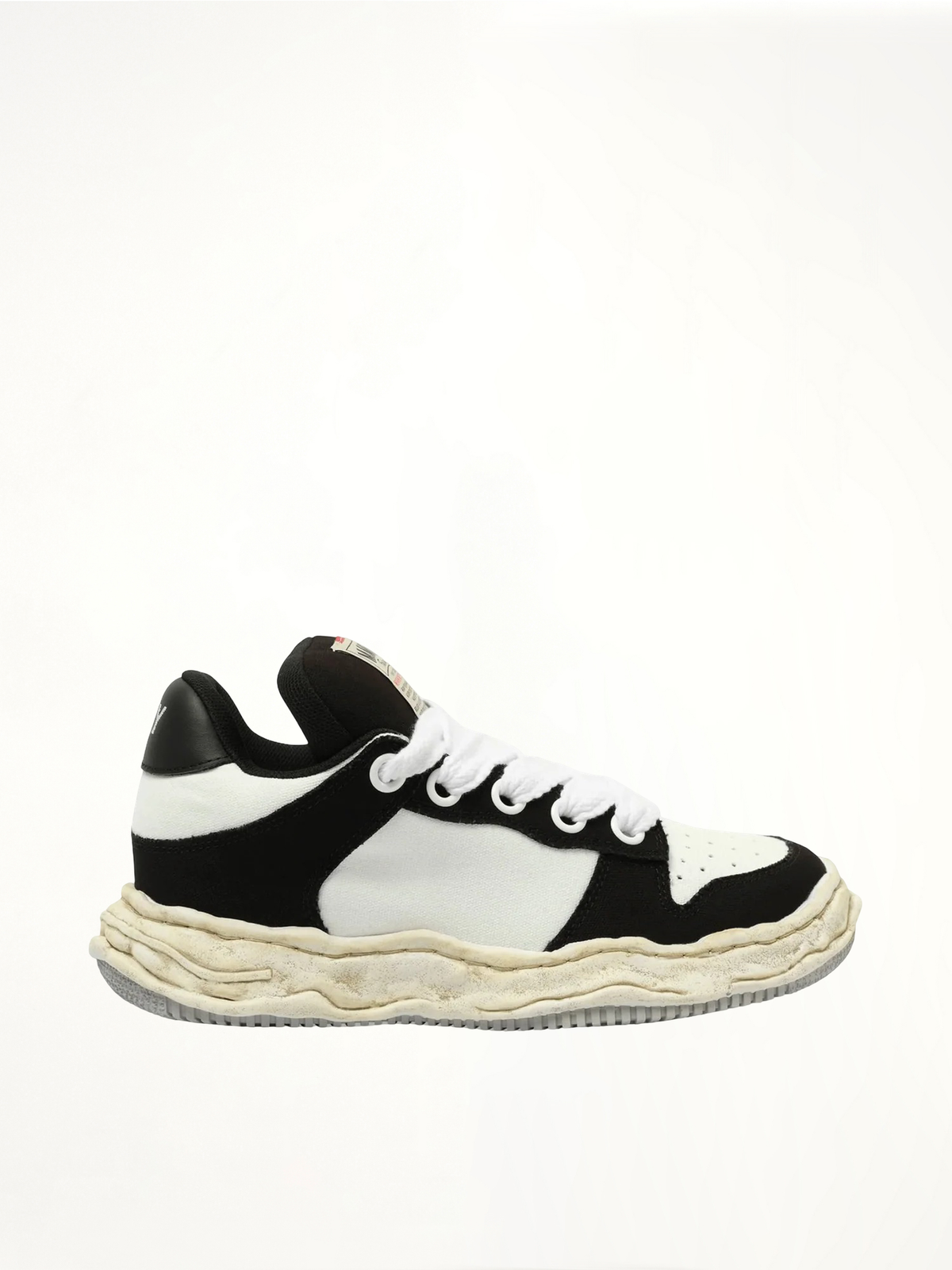 WAYNE OG Puffer Sneaker in Black/White Side View | MAISON MIHARA YASUHIRO