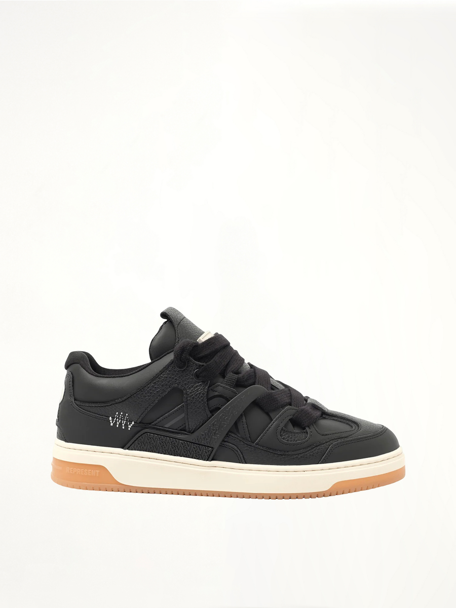 Bully Sneaker in Black/Gum Side View | REPRESENT