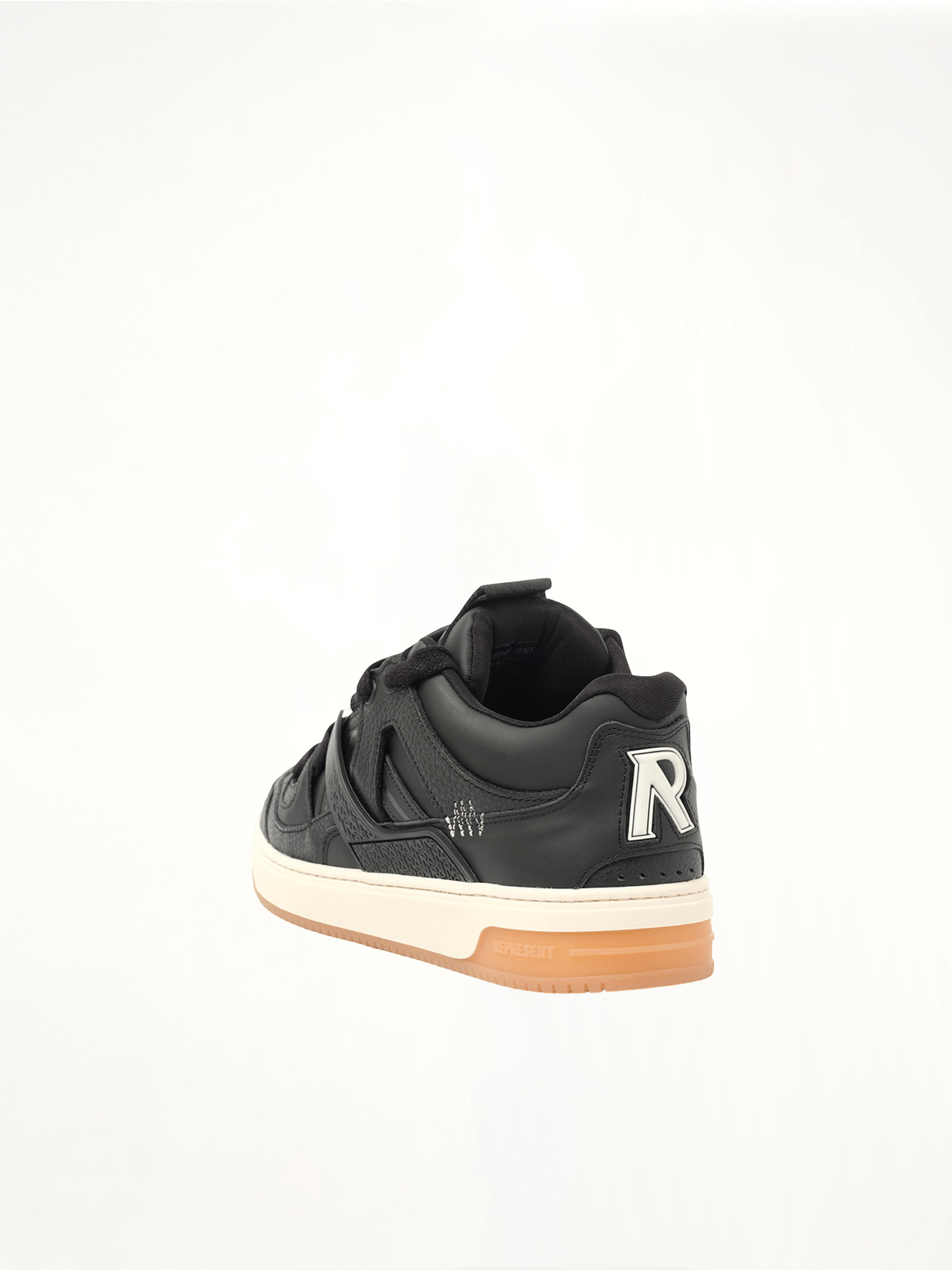 Bully Sneaker in Black/Gum Back View | REPRESENT