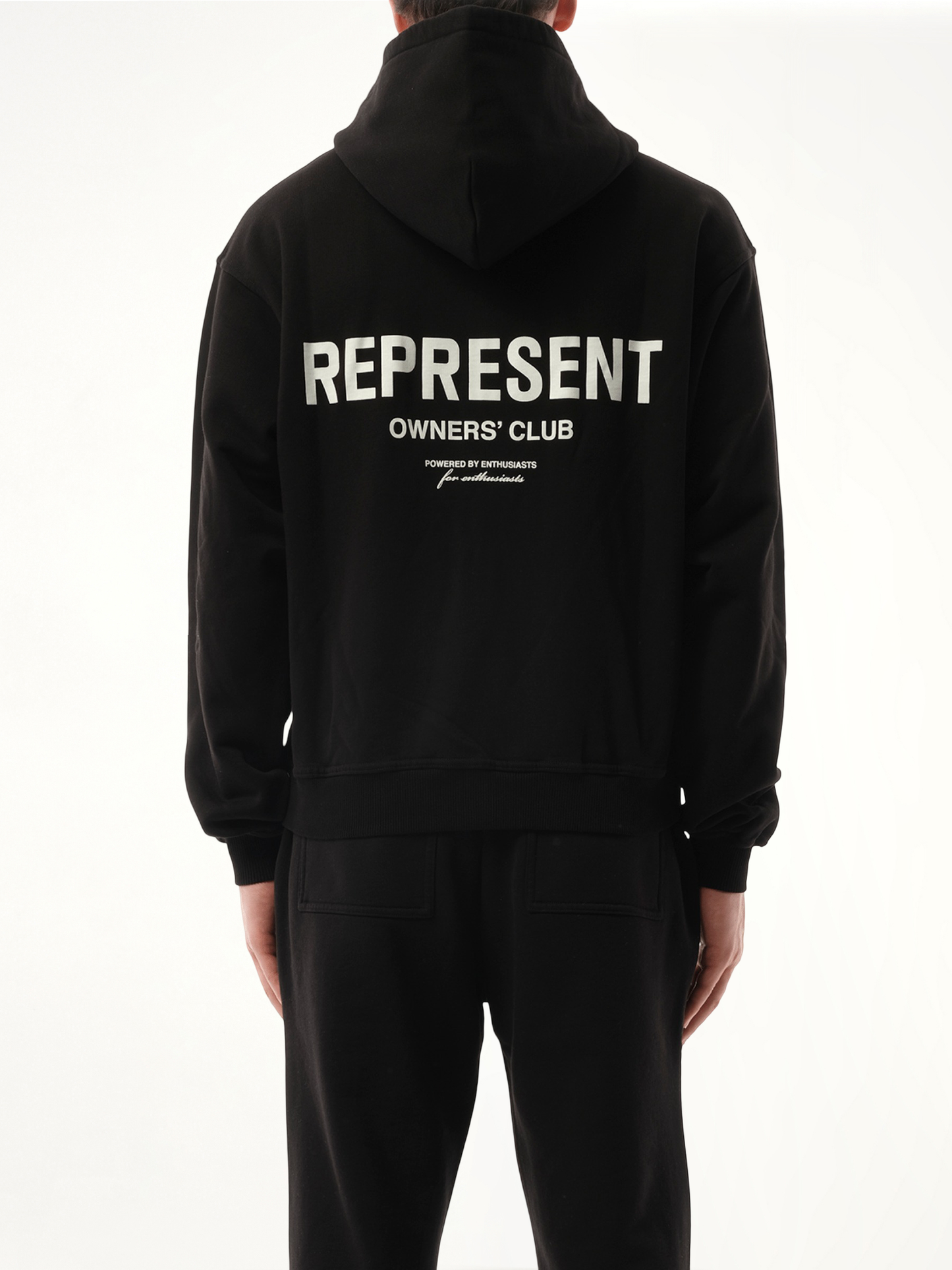 Represent Owners Club Zip Hoodie in Black