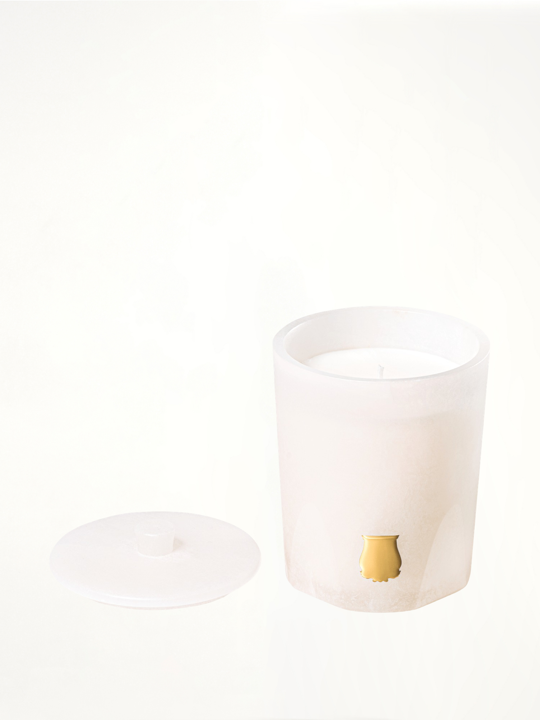 Vesta Alabaster Candle with Lid
