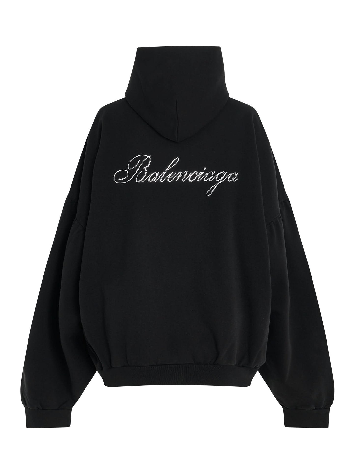 Tropical Paris Round Hoodie in Black