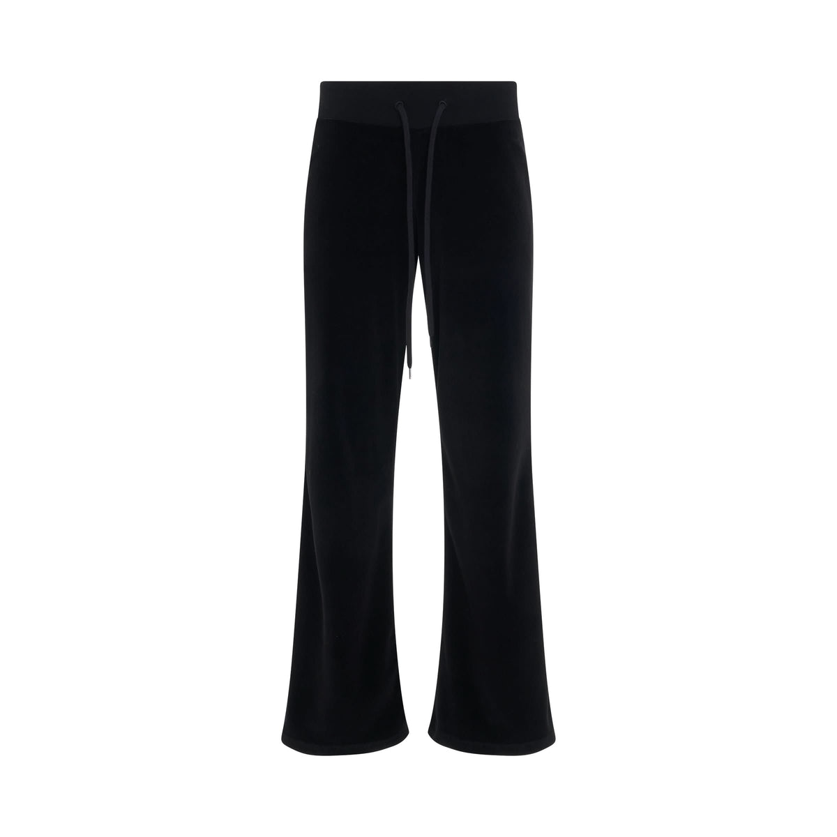 Low-Waist Velvet Joggers Pants in Black