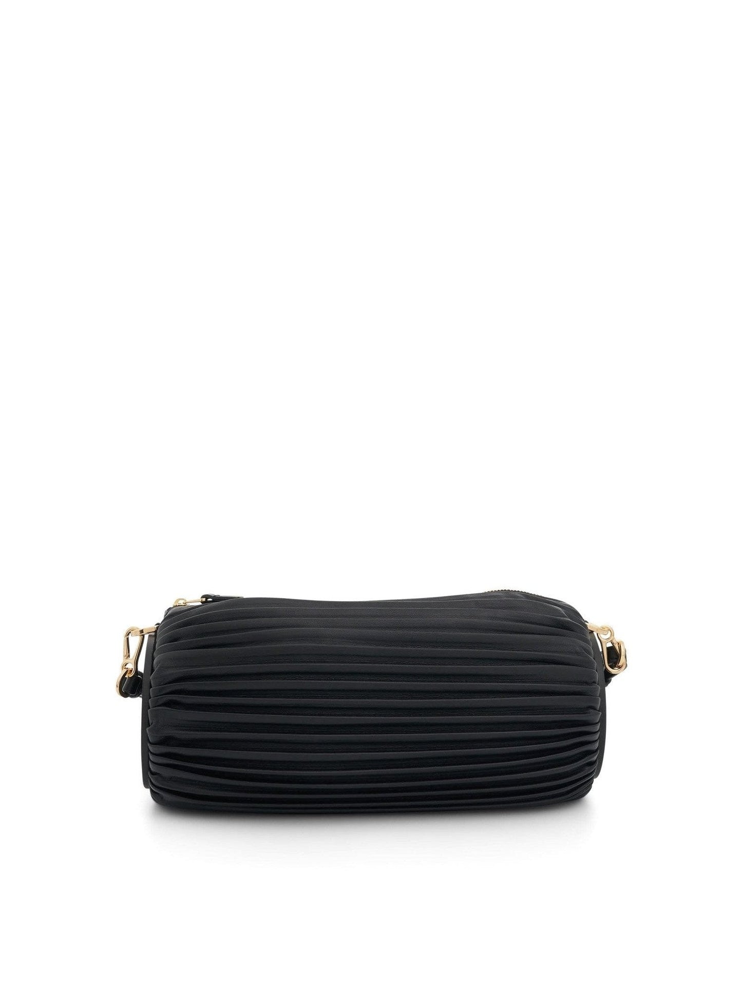 Bracelet Pouch Bag in Pleated Nappa in Black