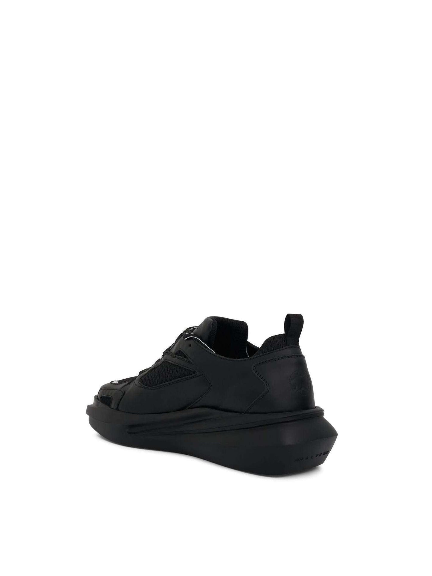 Mixed Mono Hiking Sneaker in Black/White