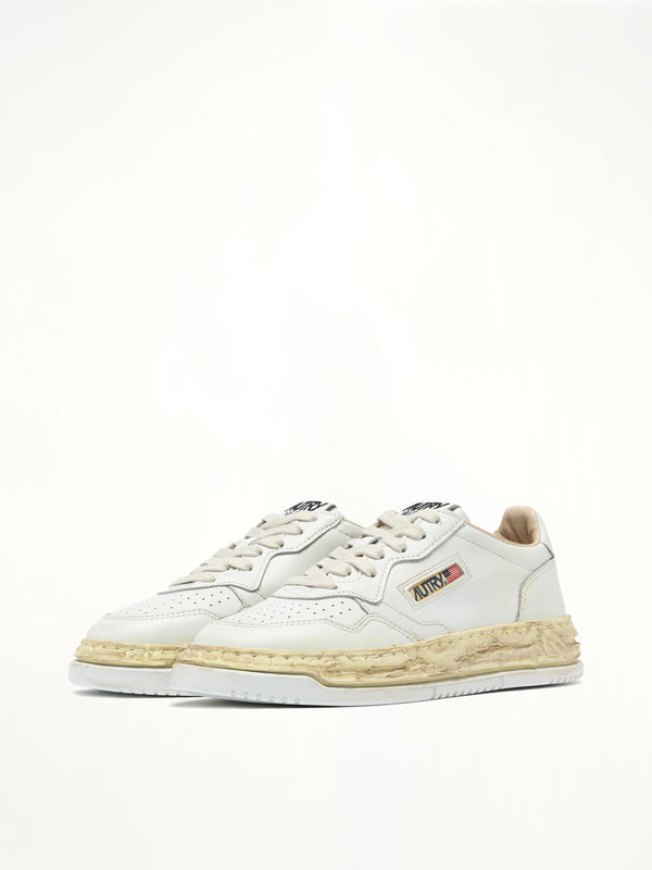 MMY Super Vintage Low Sneaker in White Front View | AUTRY