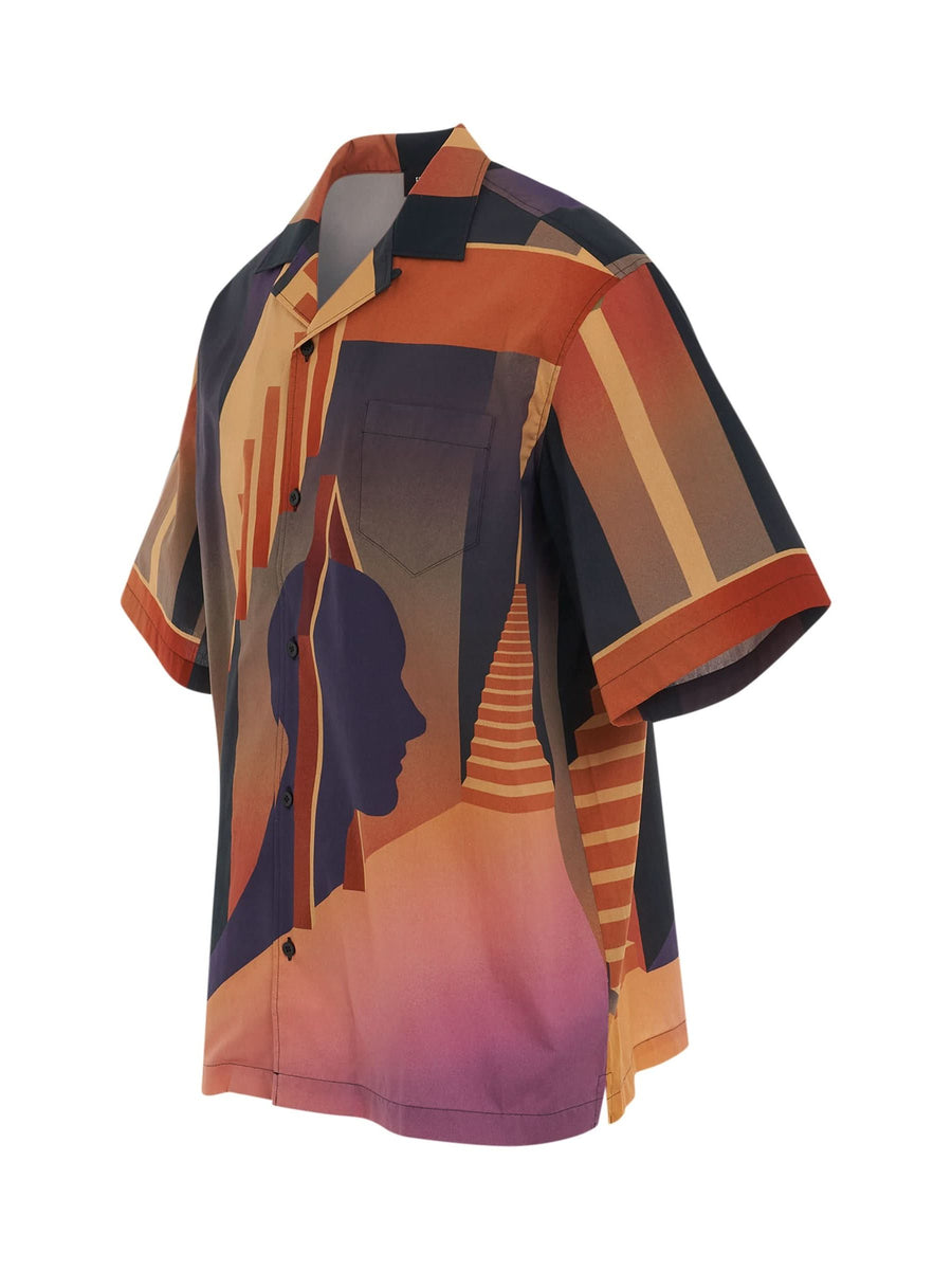 Graphic Bowling Shirt in Warm Desert