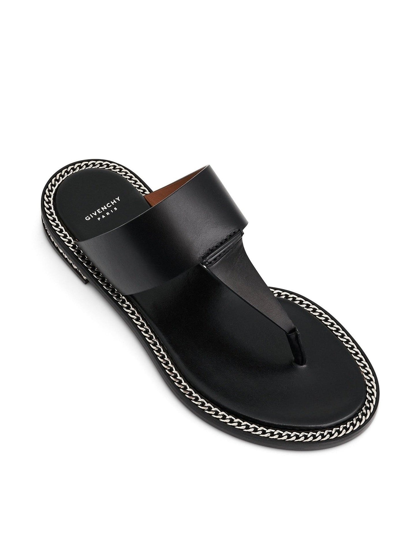 Double Chain Sandal in Black