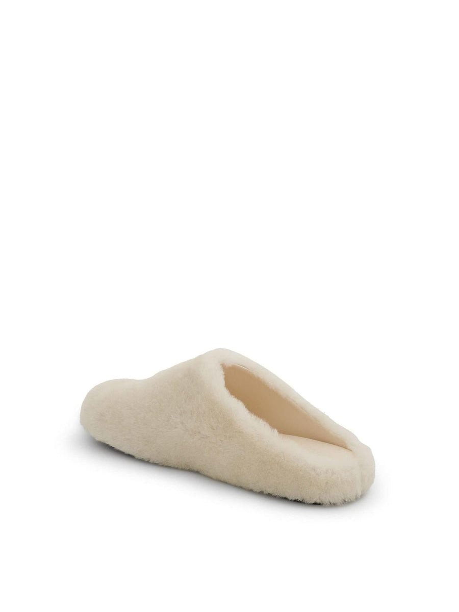4G Shearling Slip On in Ivory Back View | GIVENCHY