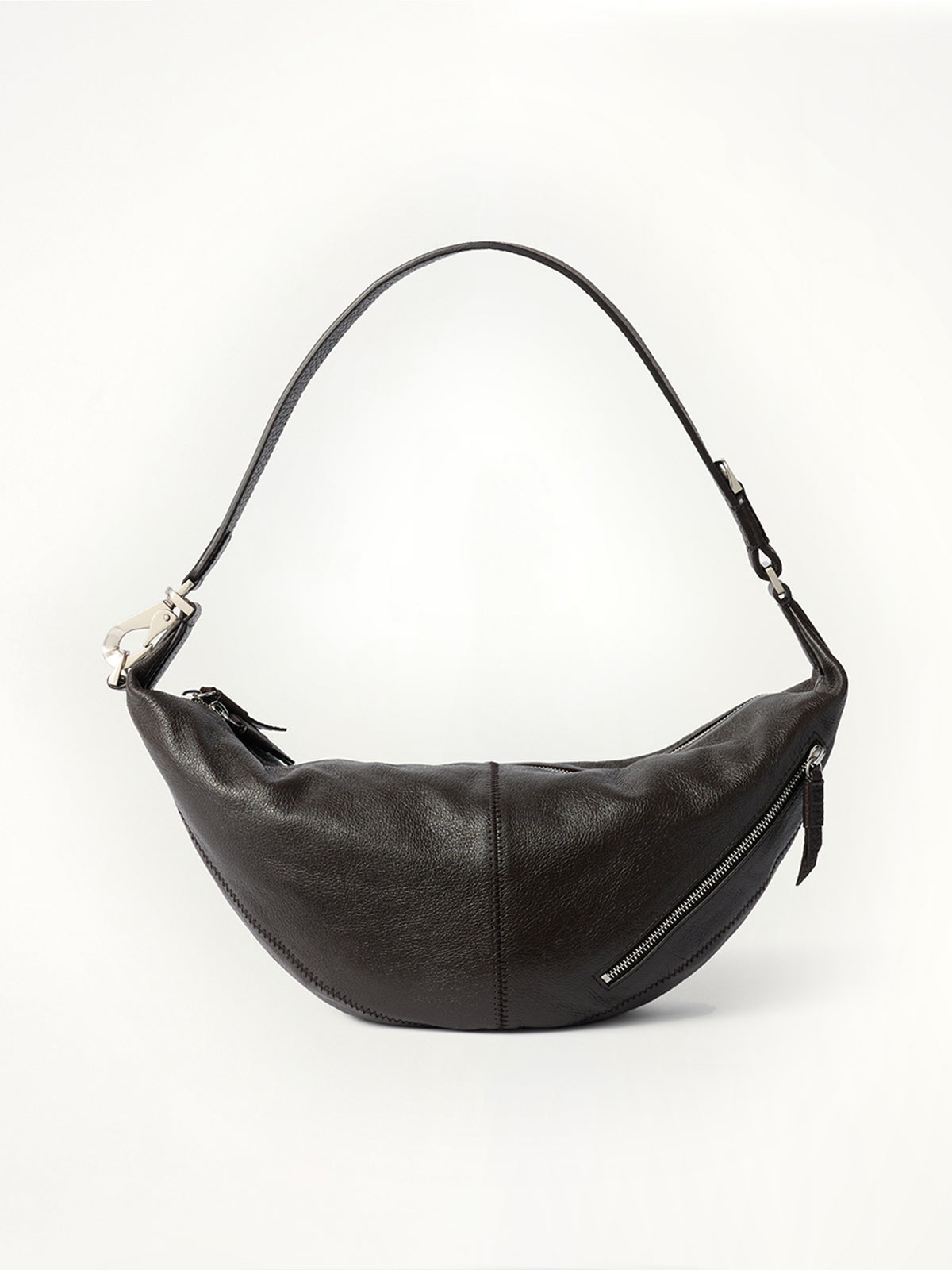 Mini Quiver Clip Buffalo Leather Bag in Dark Chocolate