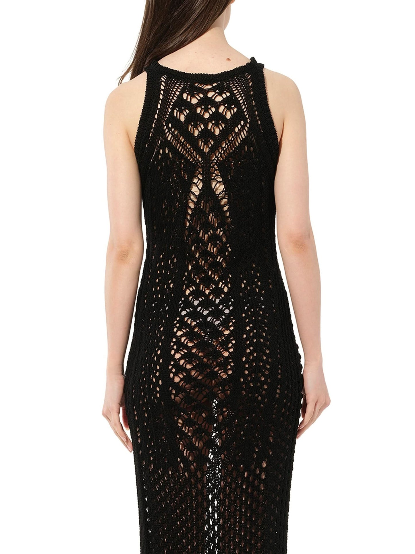 Long Crochet Knit Dress