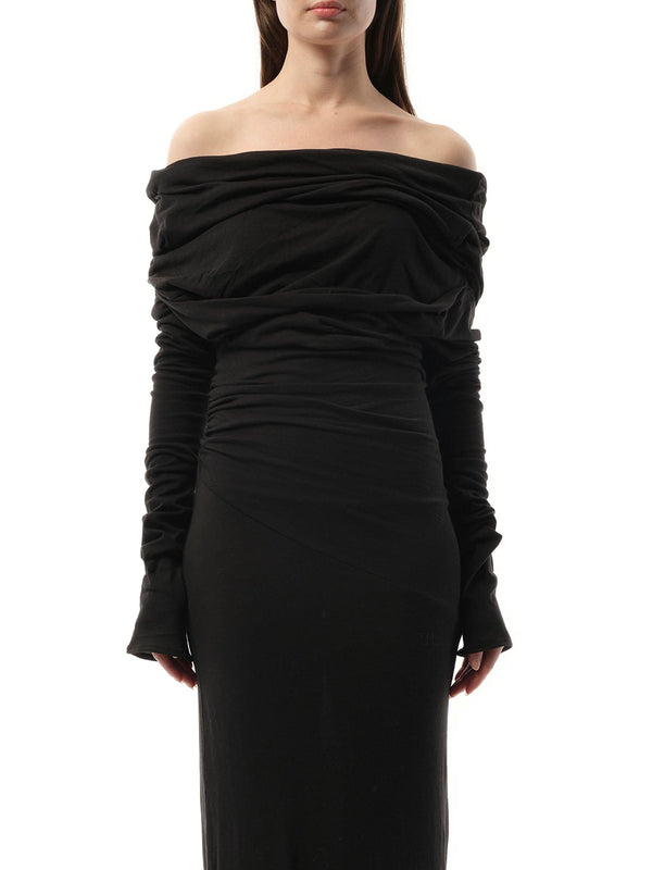 Bound Midi Dress in Soot