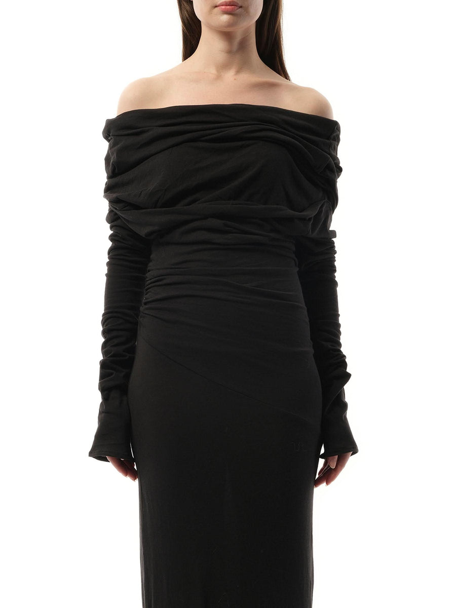 Bound Midi Dress in Soot