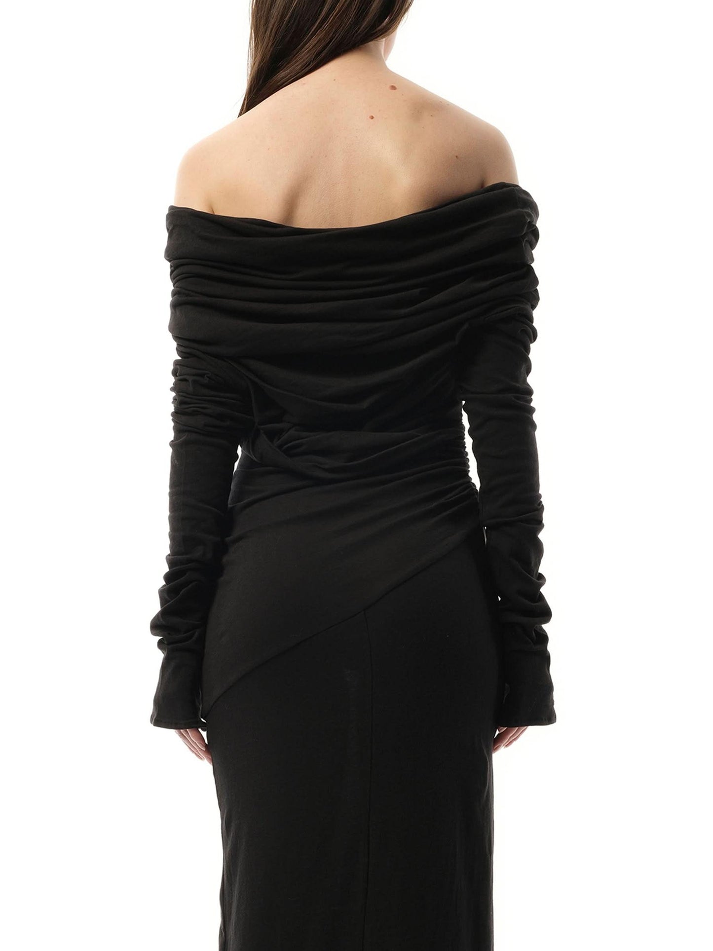 Bound Midi Dress in Soot