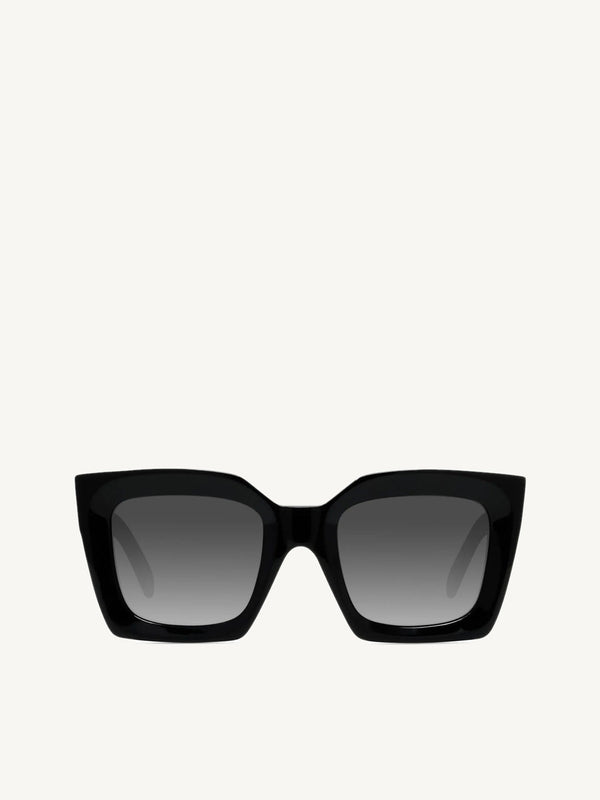 CL40130I Square Sunglasses with Smoke Polarised Lens in Black