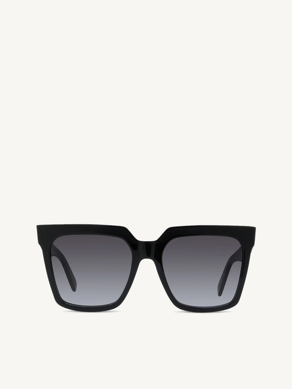 CL4055IN Square Sunglasses with Gradient Smoke Lens in Black