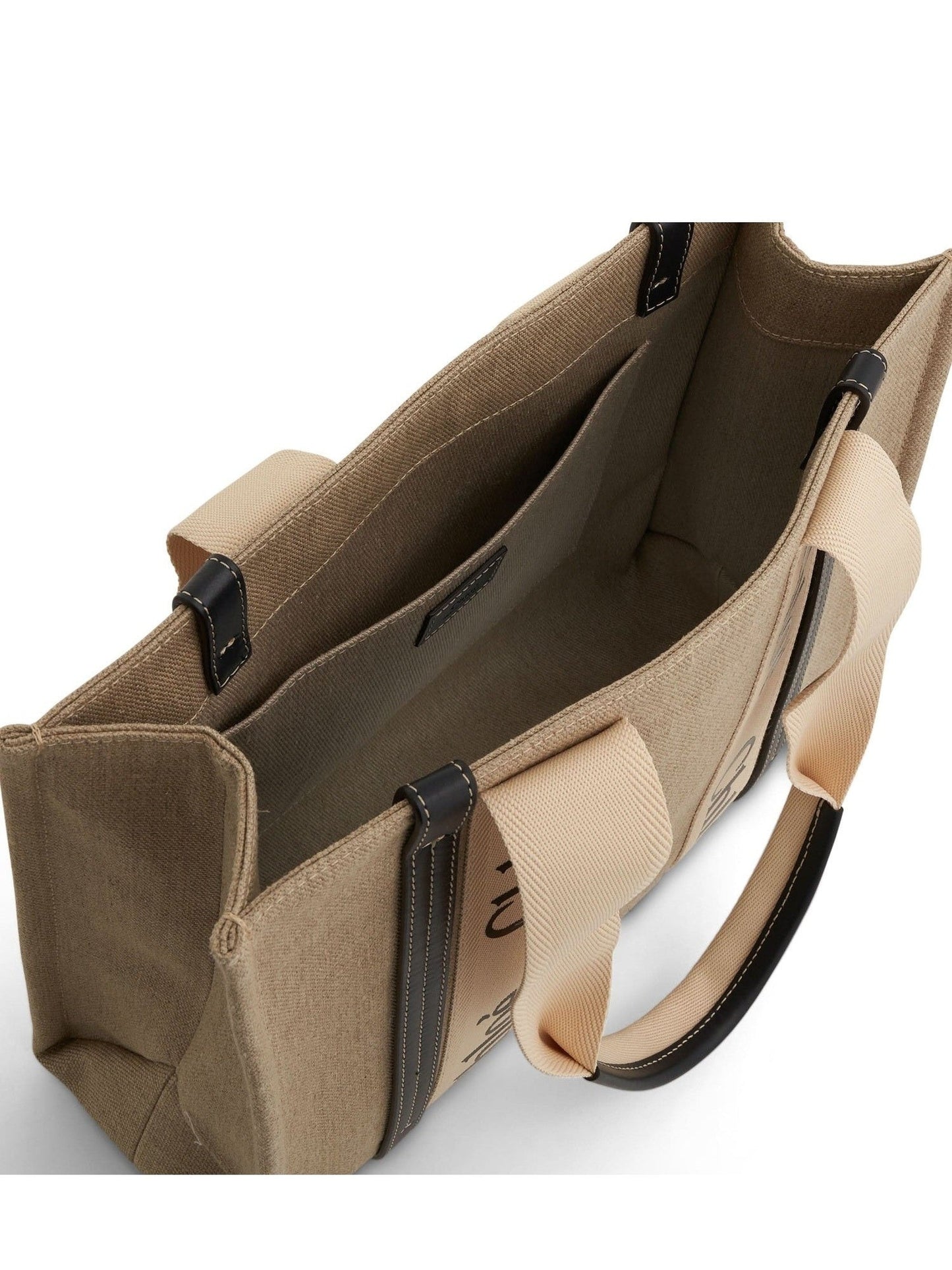 Medium Woody Tote Bag in White/Blue