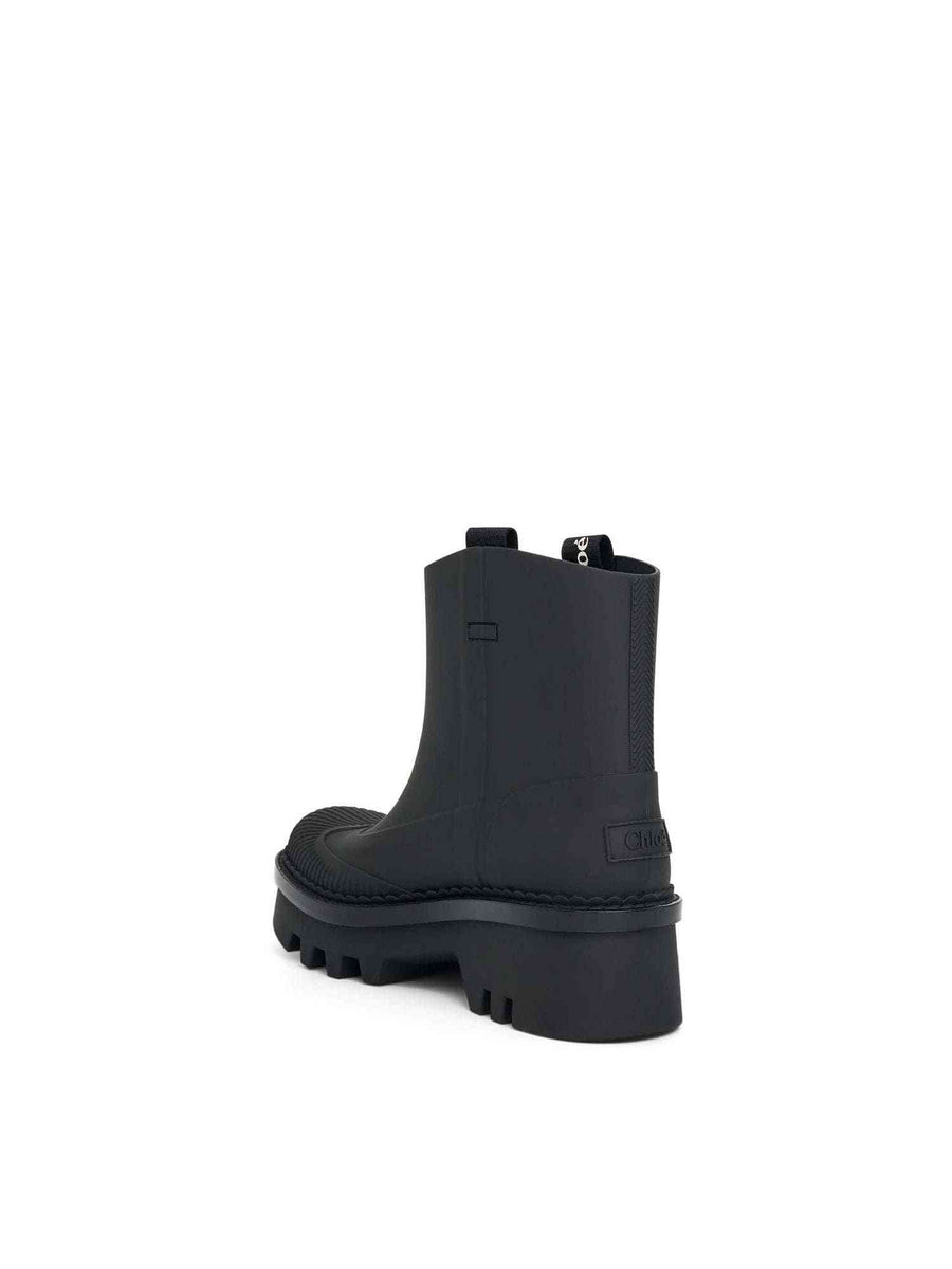 Raina Rain Boot in Black Back View | CHLOE
