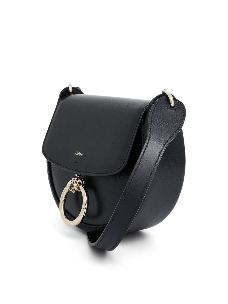 Chloe Arlene Leather Shoulder Bag in Black