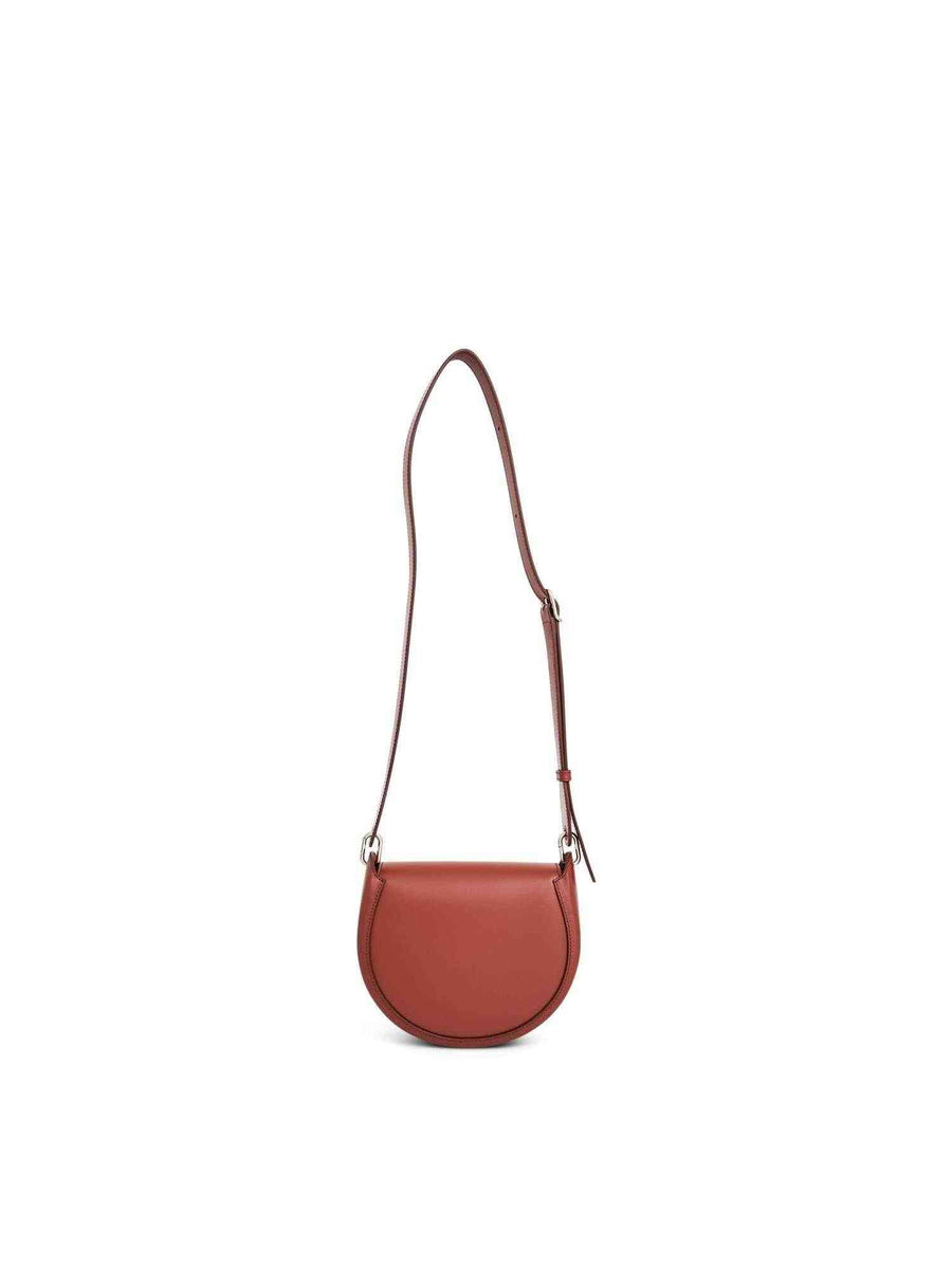 Chloe Arlene Crossbody Bag with Metal details in Leather in Autum Leaf