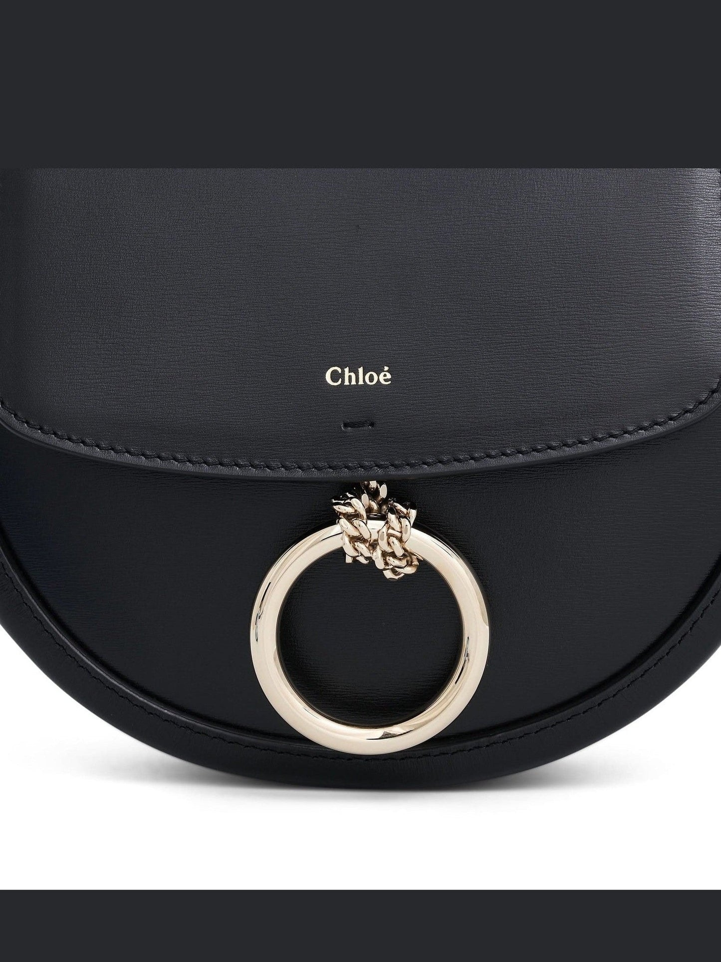 Chloe Arlene Leather Shoulder Bag in Black