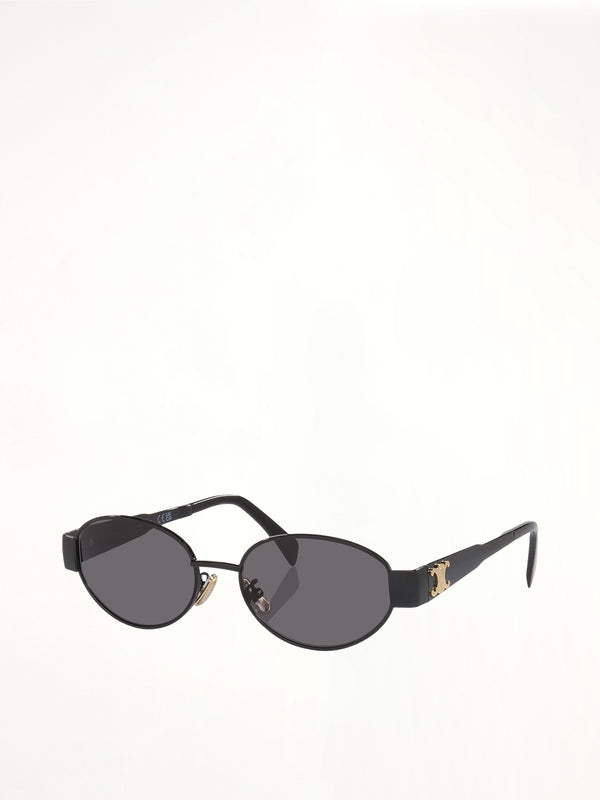 CL40235U Metal Sunglasses in Black/Gold