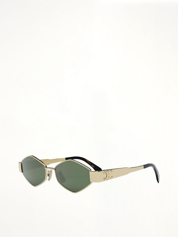 Celine CL40254U 5430N Metal Sunglasses in Gold/Tortoise