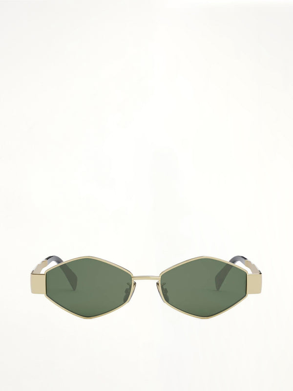 Celine CL40254U 5430N Metal Sunglasses in Gold/Tortoise