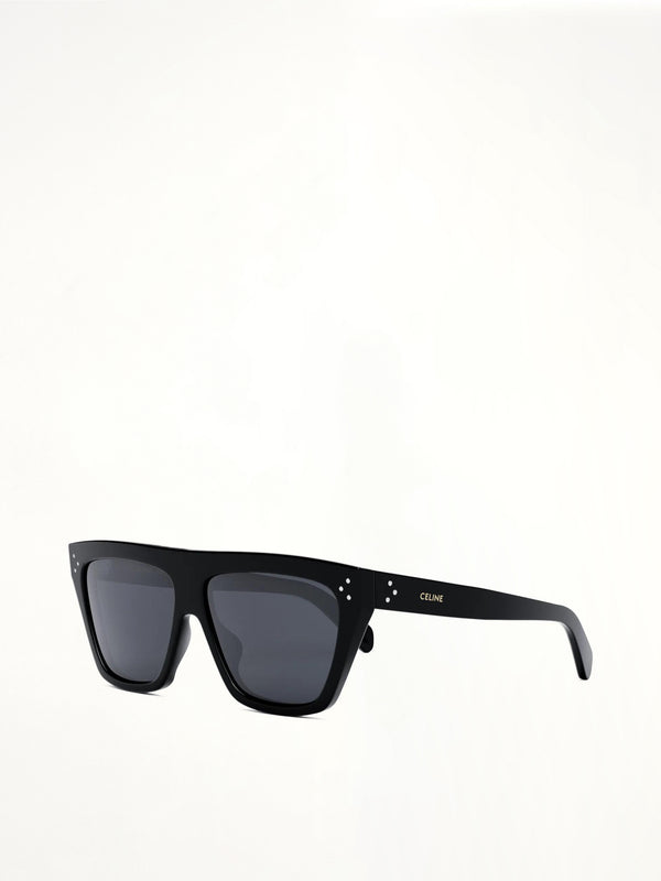 CL40256I Oversized D-Frame Sunglasses in Black