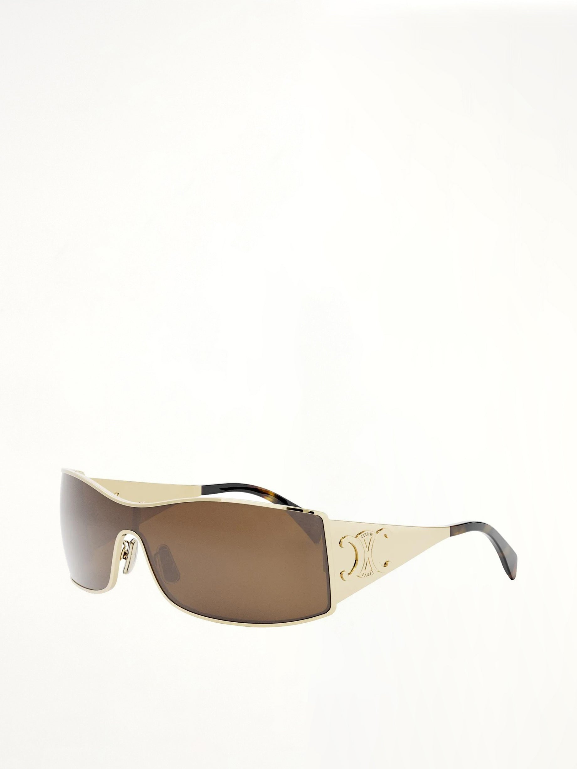 Celine CL40283U 0030E Metal Sunglasses in Dark Brown/Tortoise