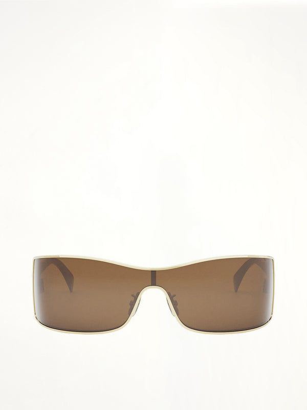 Celine CL40283U 0030E Metal Sunglasses in Dark Brown/Tortoise