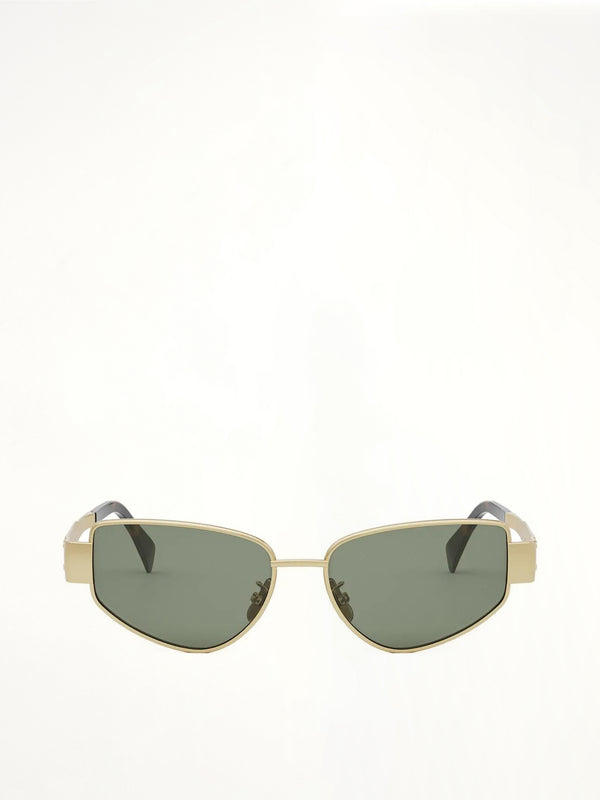 Celine CL40293U 5530N Metal Sunglasses in Dark Grey/Gold