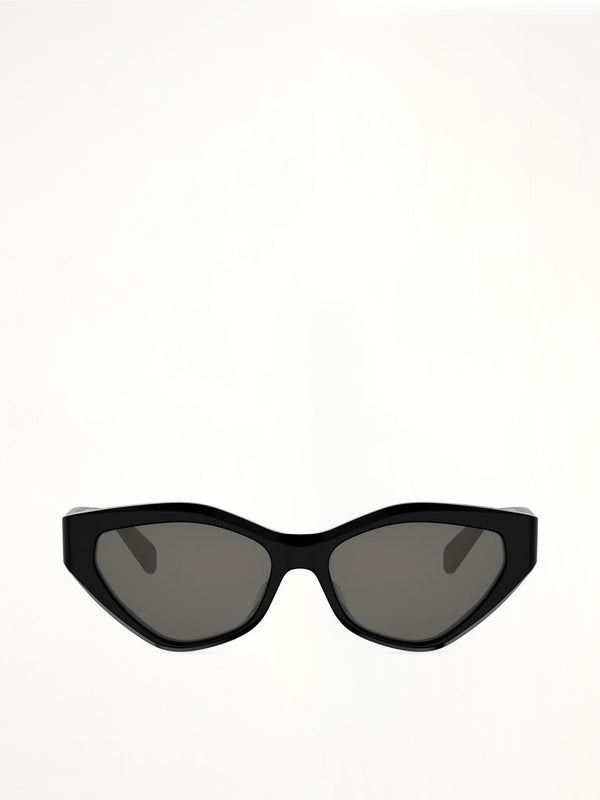 CL40323U Acetate Sunglasses in Shiny Black/Grey
