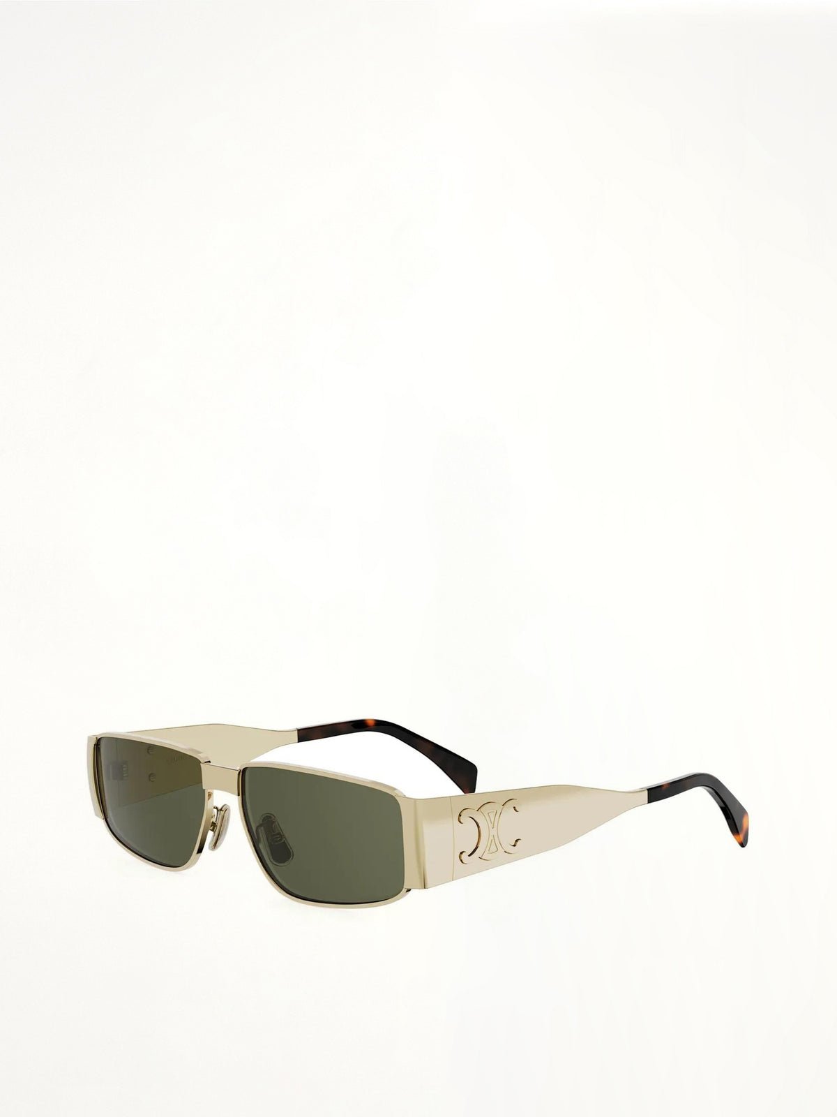 CL40325U 5930N METAL SUNGLASSES in Shiny Endura Gold/Green