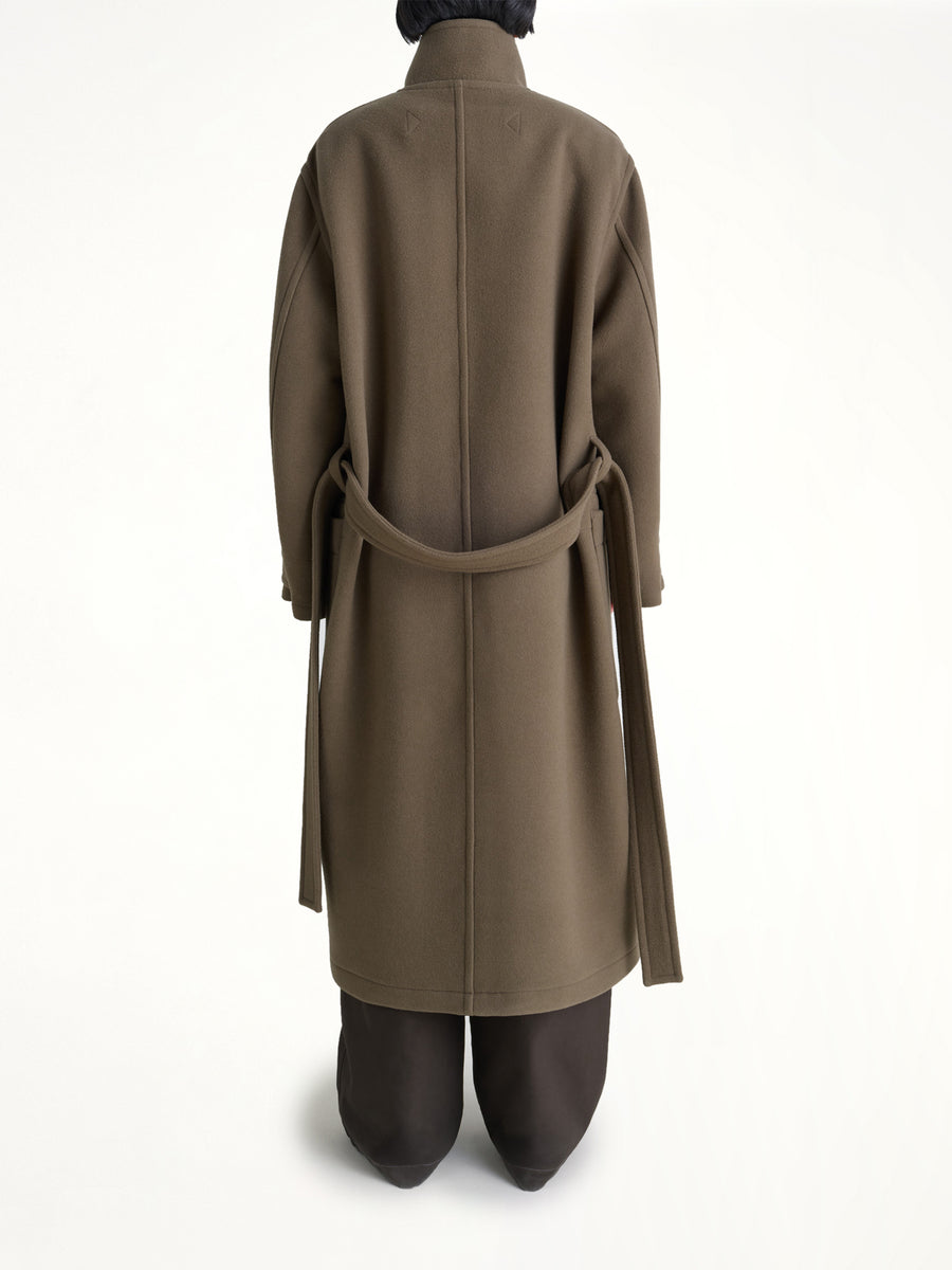 Wrap Coat in Dark Squirrel