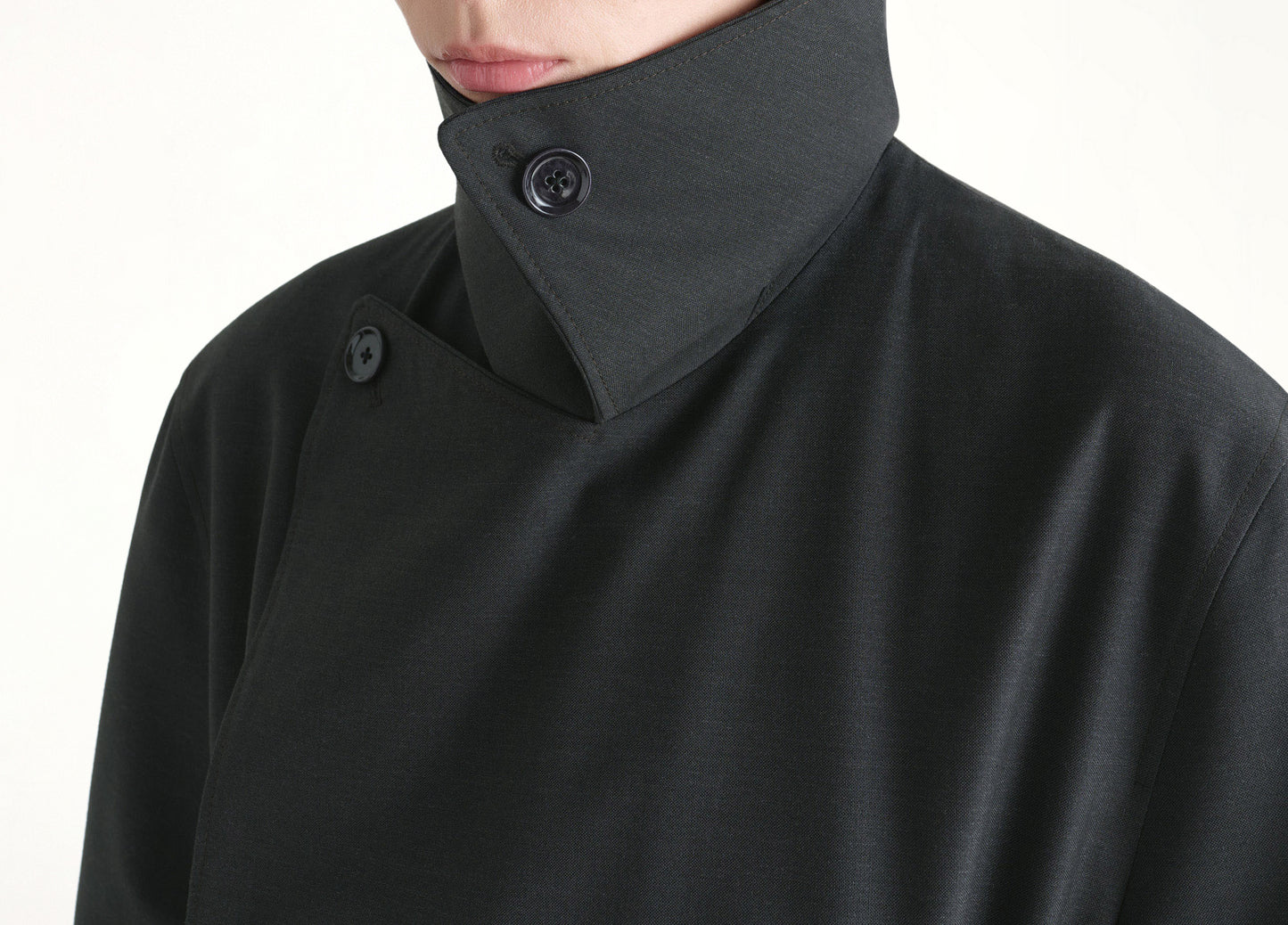 Trench Coat With Detachable Lining in Coal