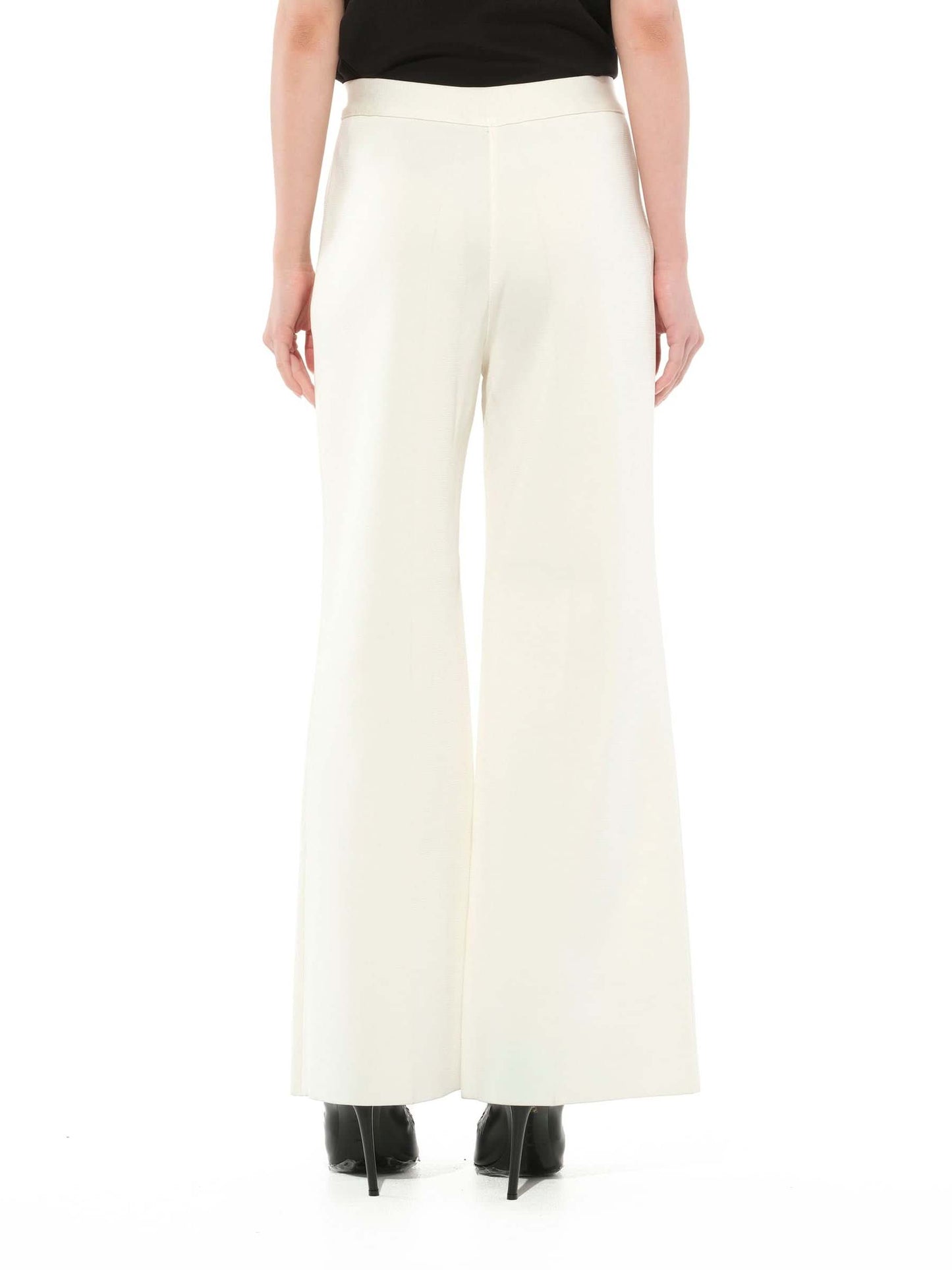 Cable Belt Pants in White