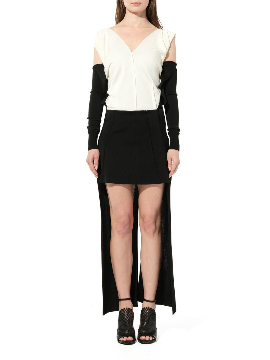 Back Panel Skirt in Black