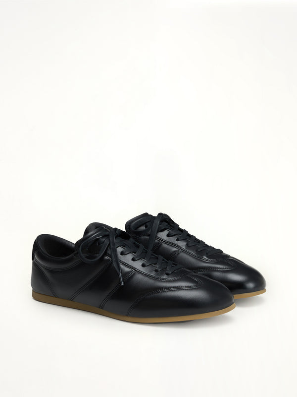 Soft Runner in Black Front View | LEMAIRE