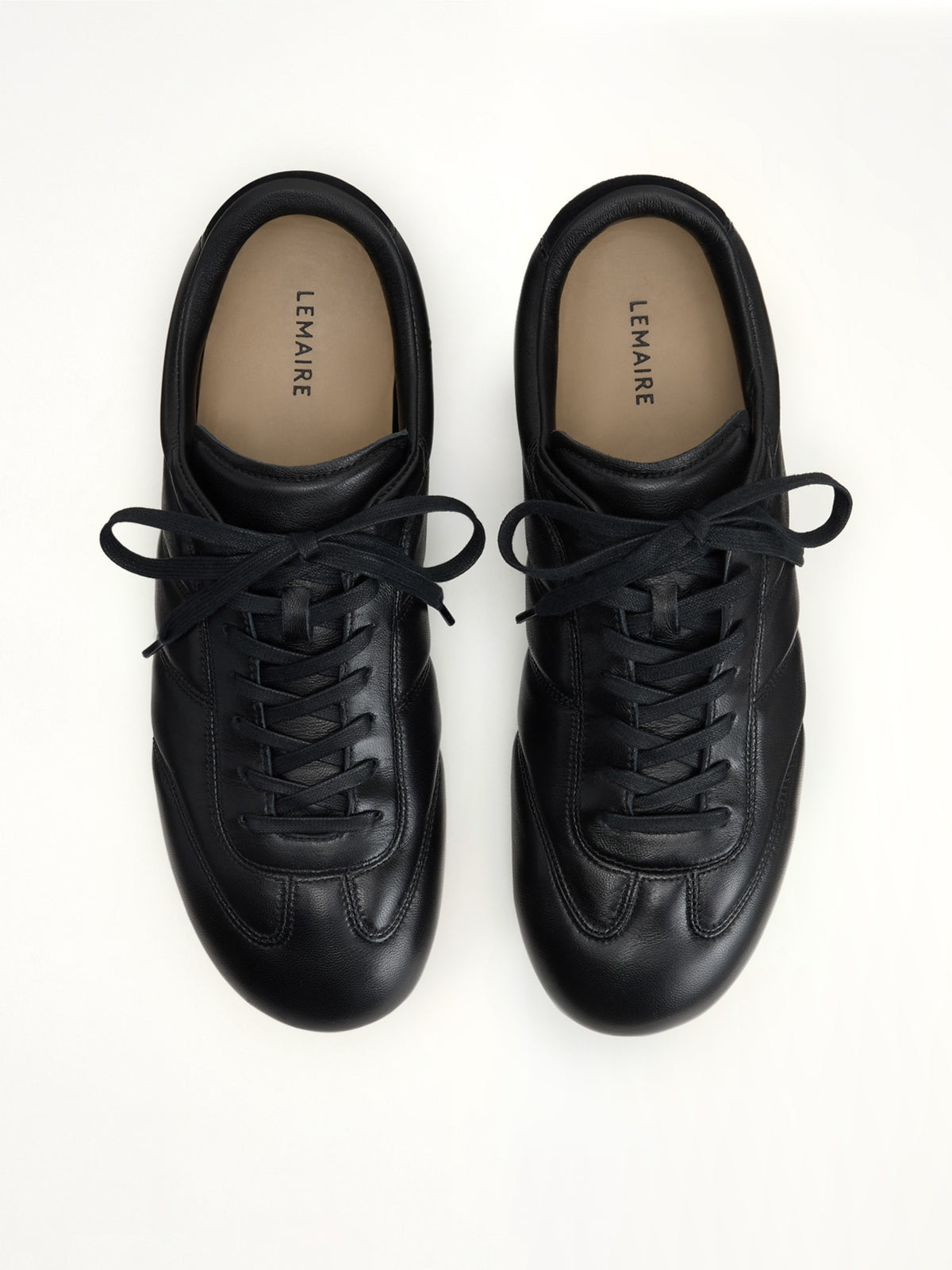 Soft Runner in Black Top View | LEMAIRE