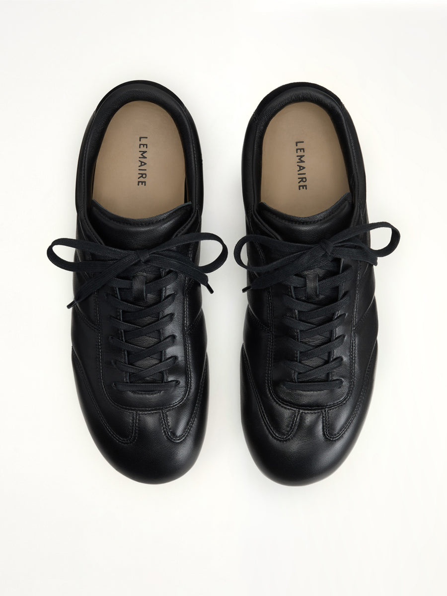 Soft Runner in Black Top View | LEMAIRE
