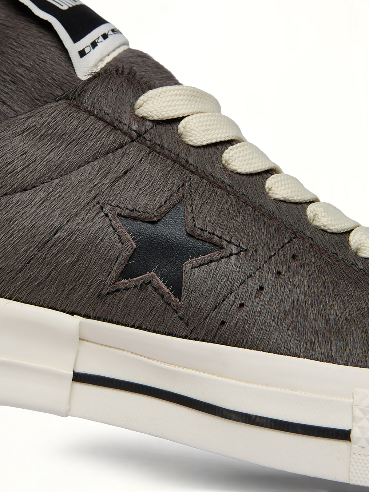 One Star Fur Sneaker A14796C in Dark Dust/Black | RICK OWENS DRKSHDW