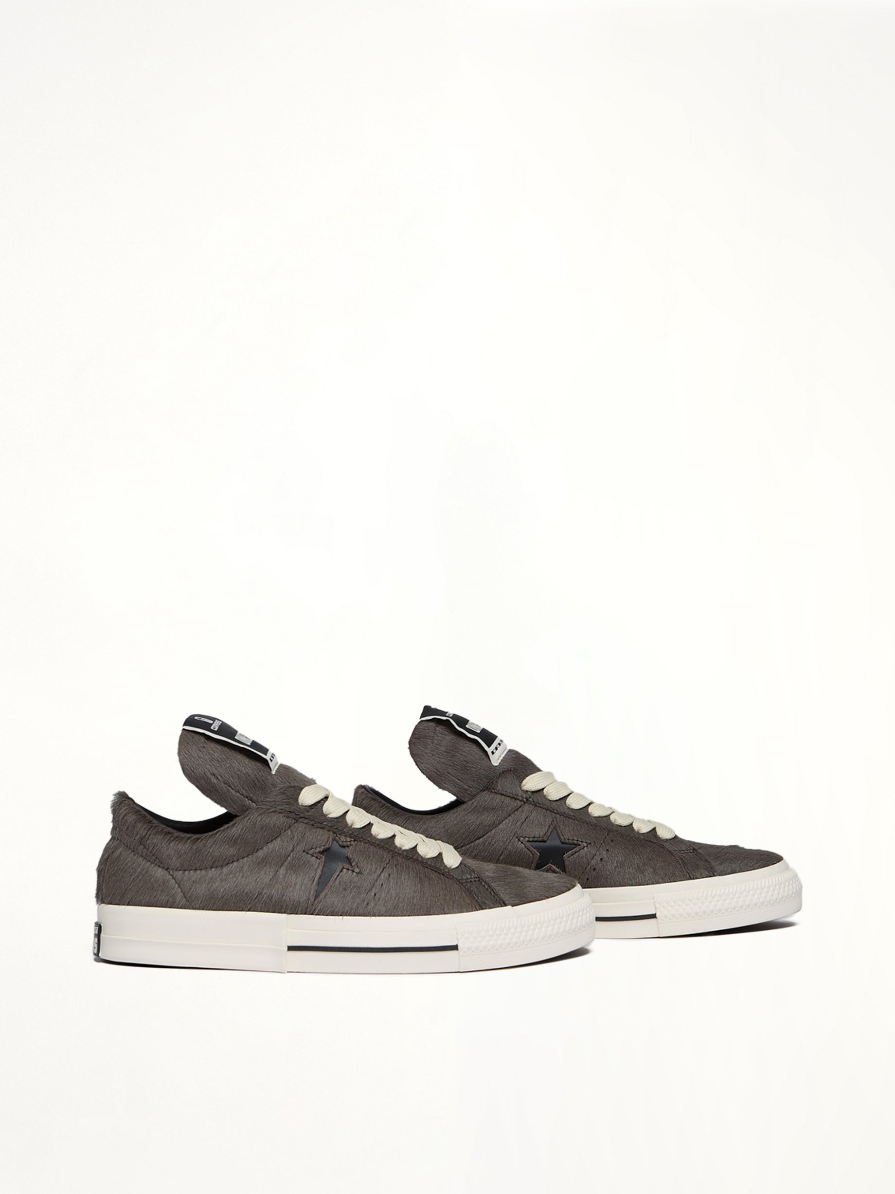 One Star Fur Sneaker A14796C in Dark Dust/Black | RICK OWENS DRKSHDW