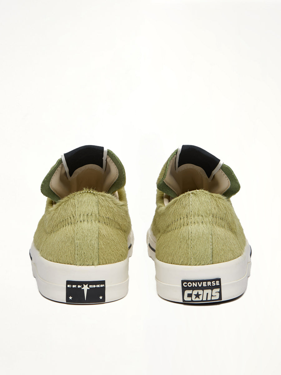 One Star Fur Sneaker A14797C in Acid/Black | RICK OWENS DRKSHDW