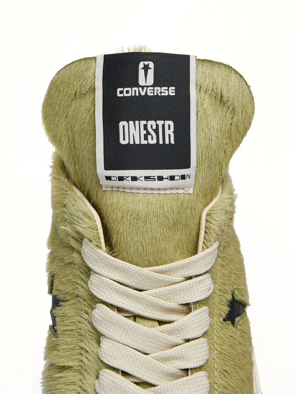One Star Fur Sneaker A14797C in Acid/Black | RICK OWENS DRKSHDW