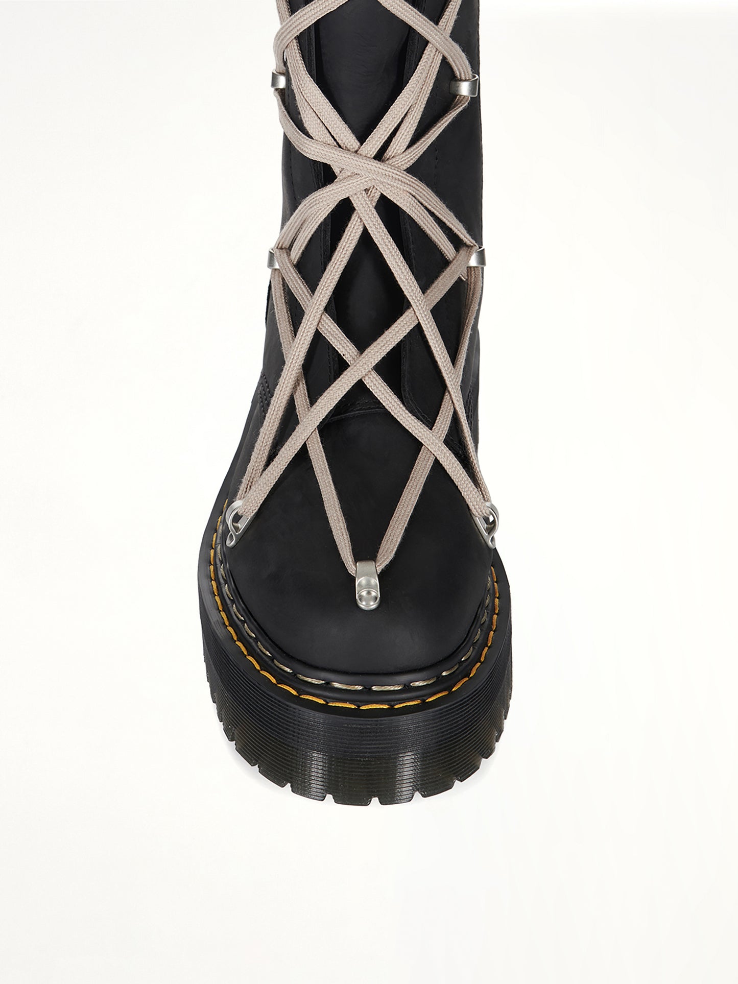 Rick Owens x Dr. Marten 1B60 Quad Sole Pentalace Boots in Black