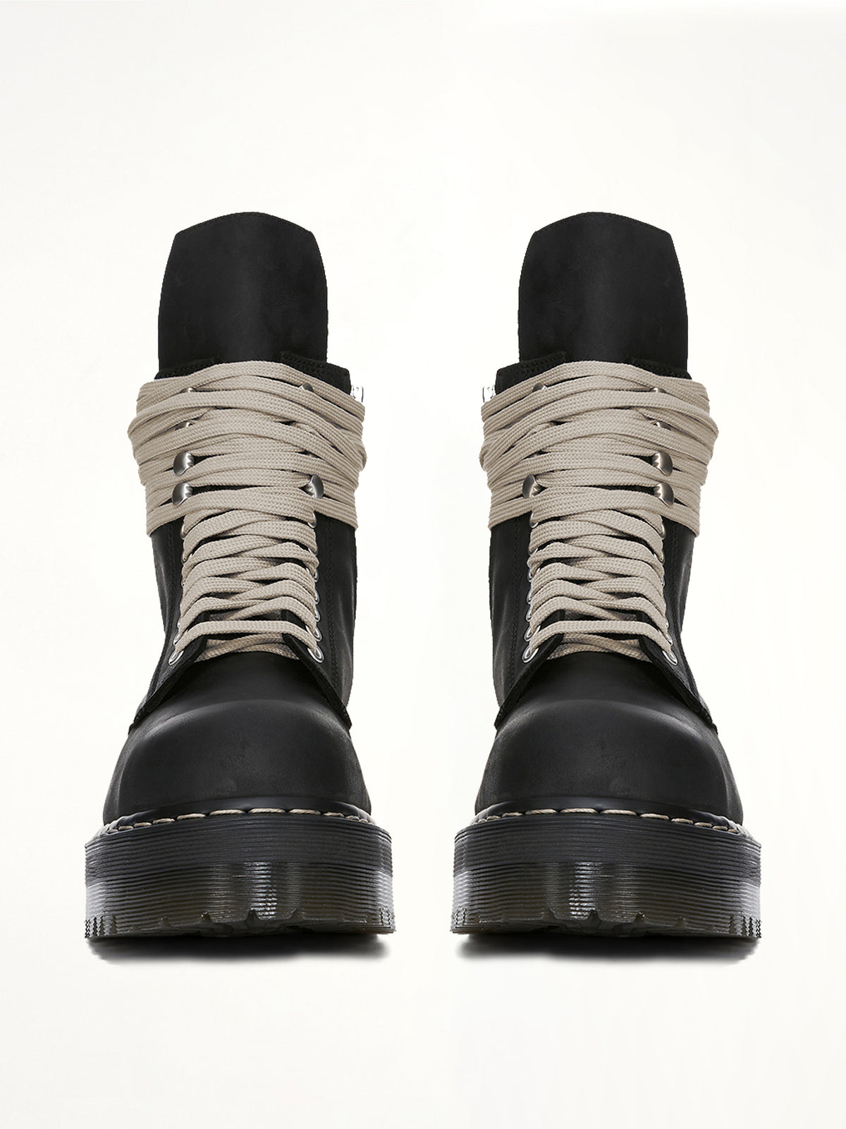 Rick Owens x Dr. Marten Quad Sole Steeltoe Boots in Black